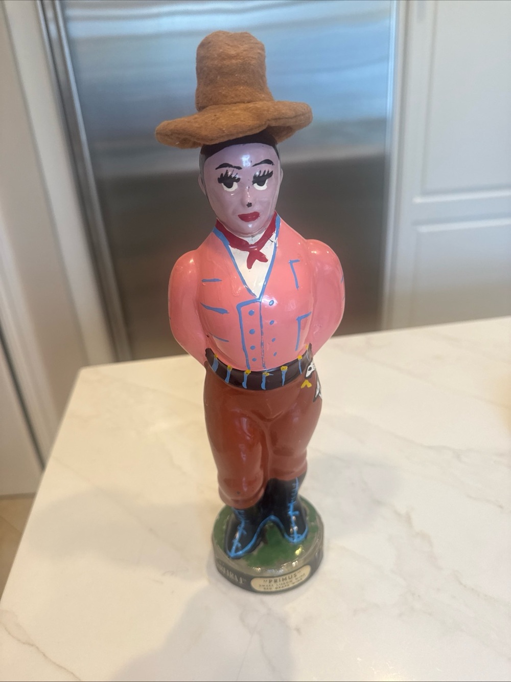Figural Wine Decanter Cowboy/Torero Lisbon Wine Portuguese Rare 1940